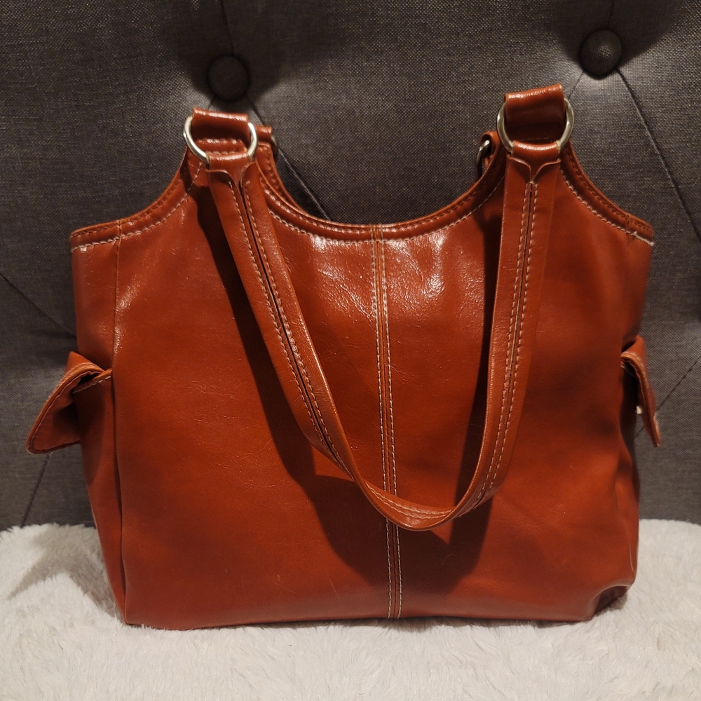 St. John's Bay Leather Purse, Burnt Orange